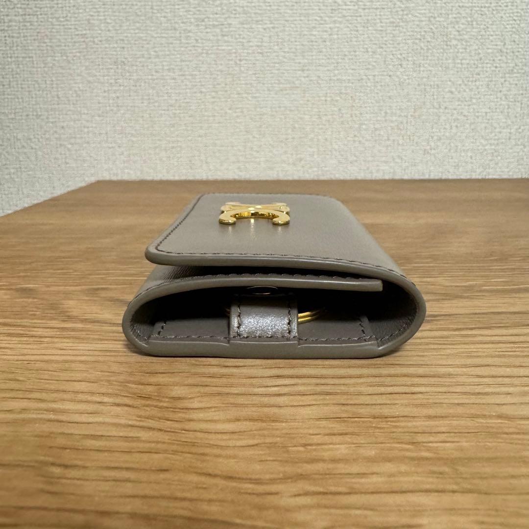 セリーヌ　CELINE トリオンフ　キーケース グレージュ　箱付き　美品