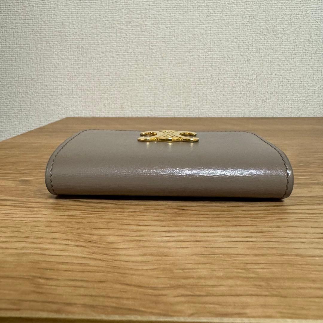 セリーヌ　CELINE トリオンフ　キーケース グレージュ　箱付き　美品