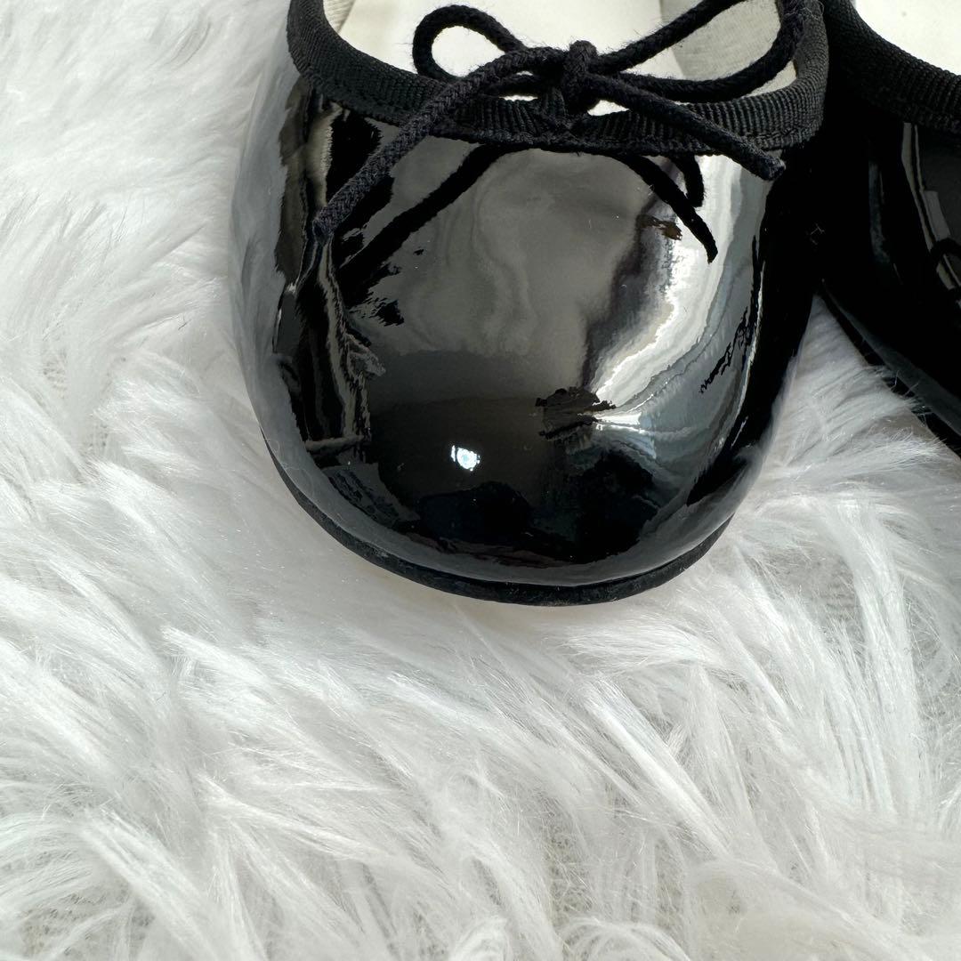 極美品✨ repetto レペット バレエシューズ リボンフラット エナメル 黒