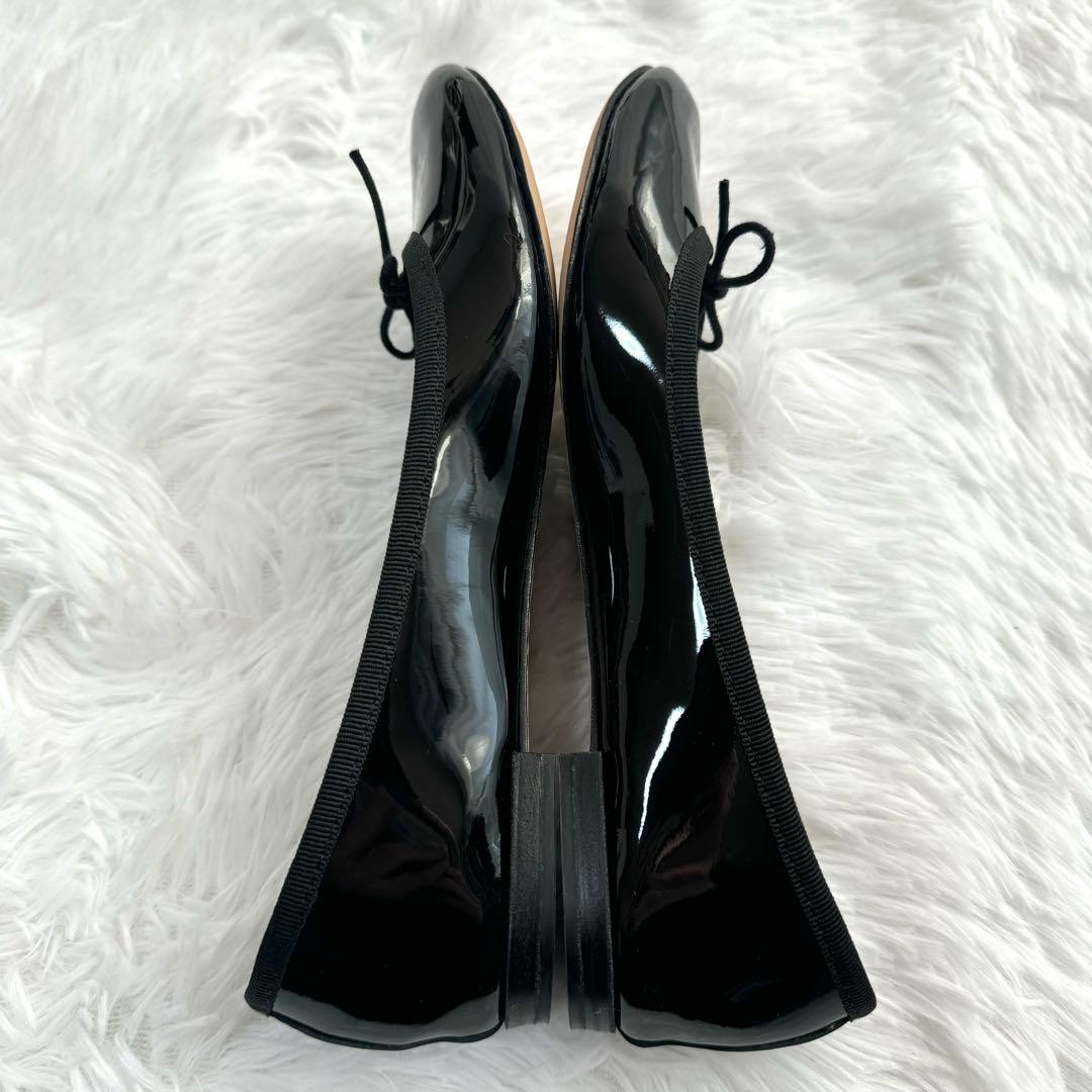 極美品✨ repetto レペット バレエシューズ リボンフラット エナメル 黒
