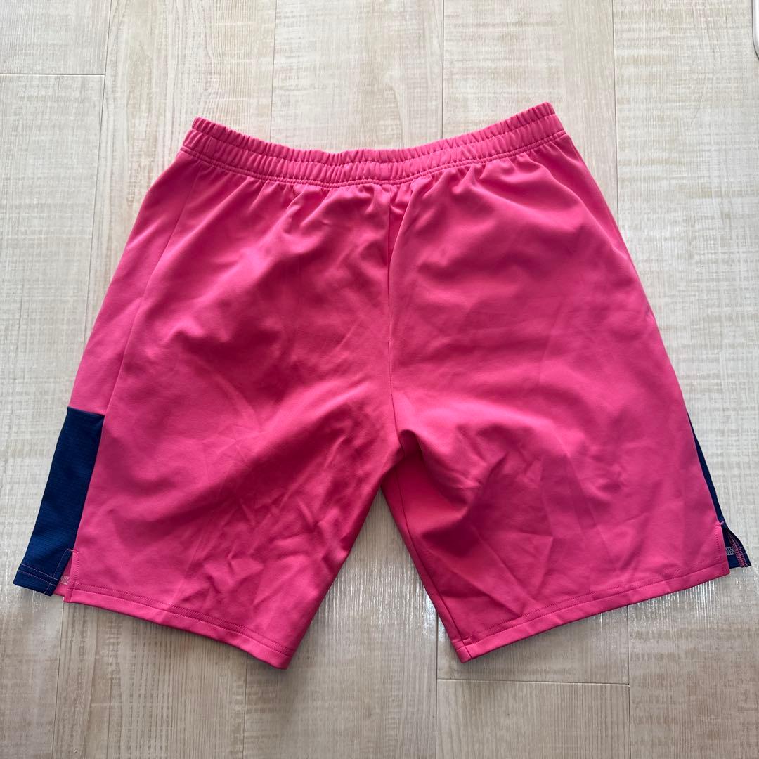 ヨネックス ピンクパンツ サイドネイビー