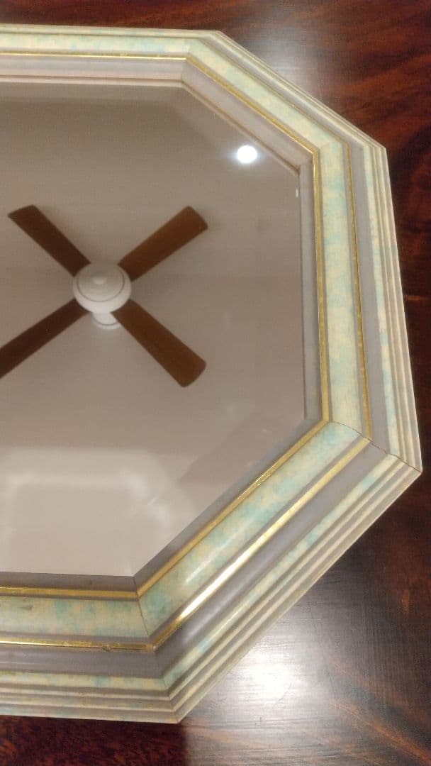 【最終価格】イタリア製　ミラー　姿見　壁掛け　アンティーク　八角