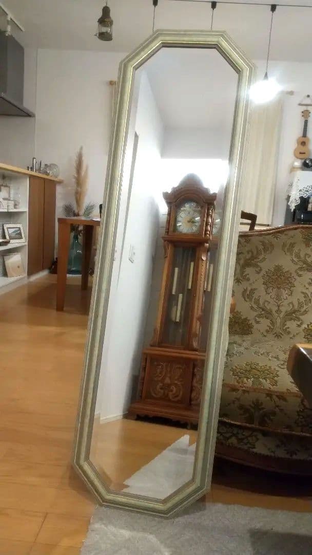 【最終価格】イタリア製　ミラー　姿見　壁掛け　アンティーク　八角