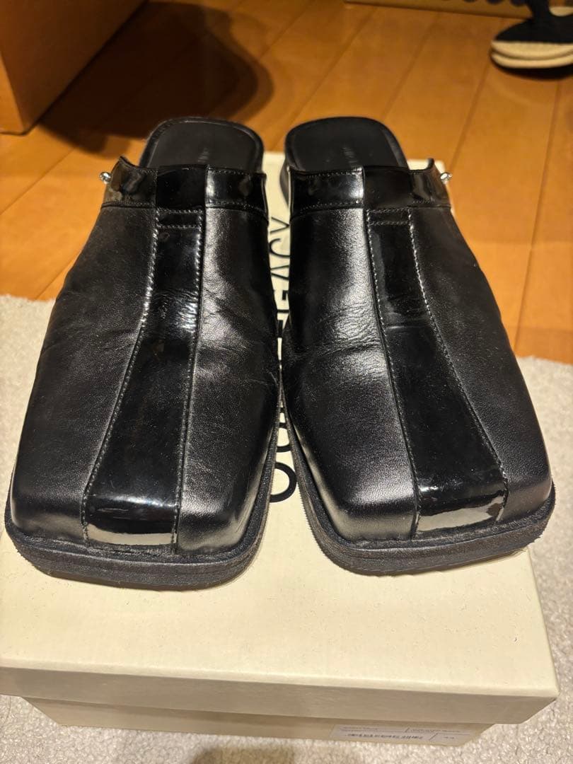 靴 OUR LEGACY blunt mule black