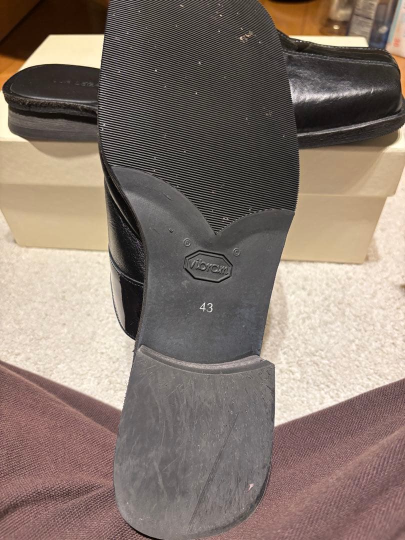 靴 OUR LEGACY blunt mule black