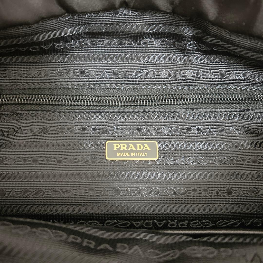 【極美品】PRADAプラダ2wayリボンナイロン バッグ黒