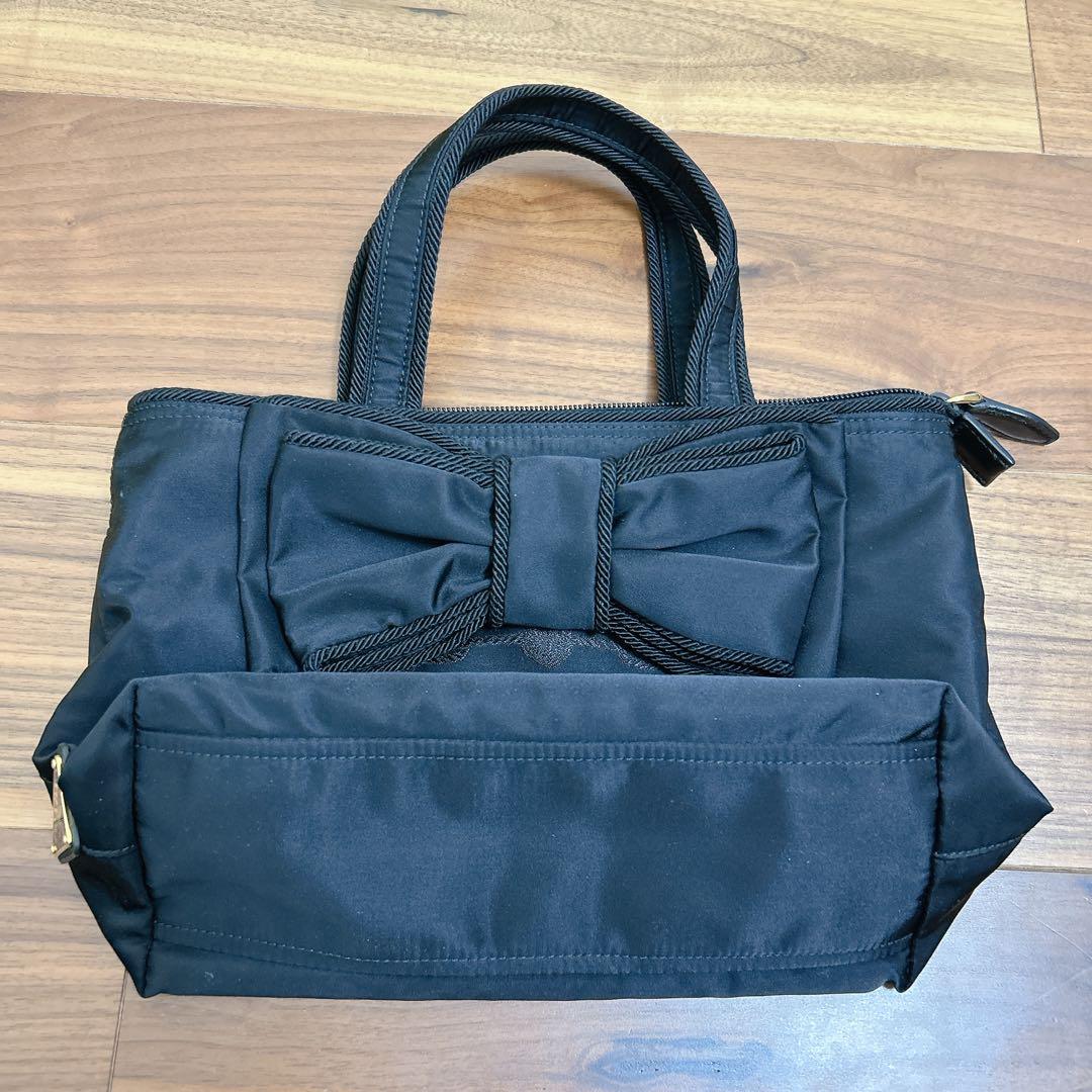 【極美品】PRADAプラダ2wayリボンナイロン バッグ黒