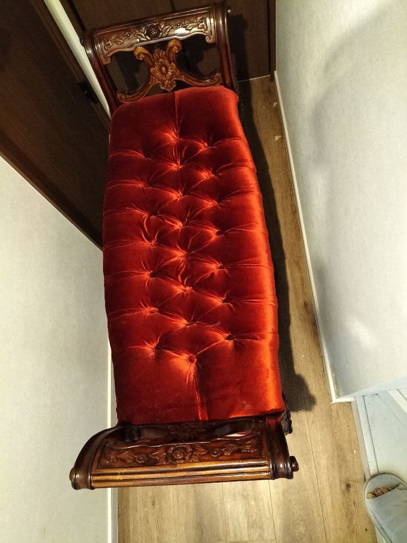 ⭕️tammyです。クラシックスタイル ベルベット ロングベンチ