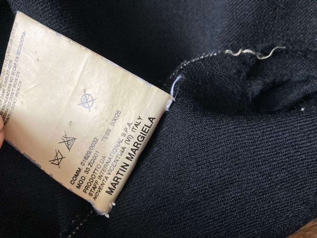 希少マルジェラアーティザナルブラック マフラーストール