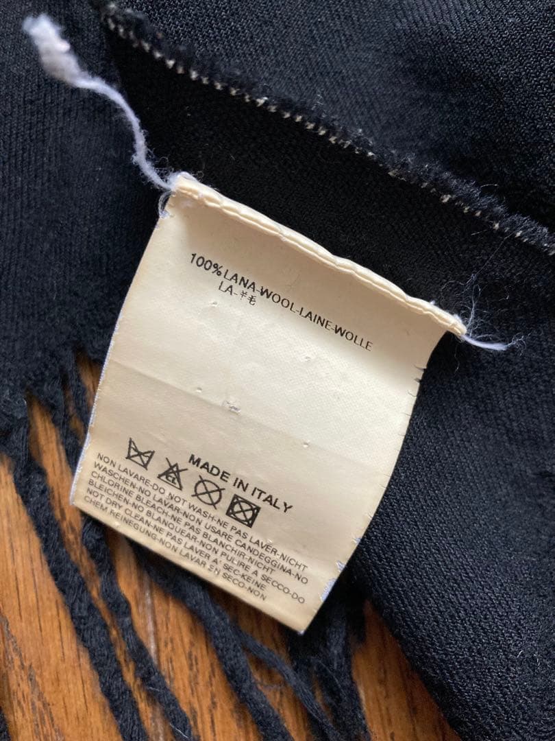 希少マルジェラアーティザナルブラック マフラーストール