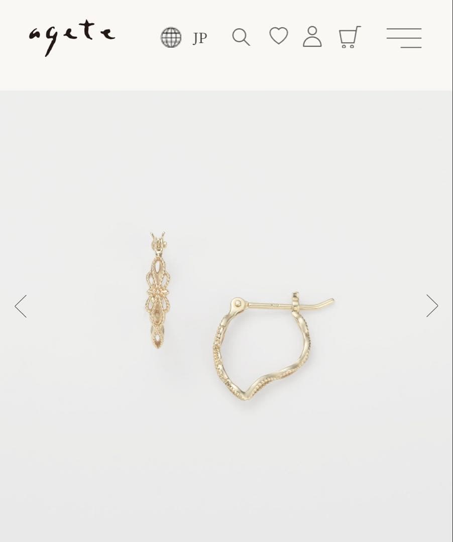 アガットagete ゴールドピアス