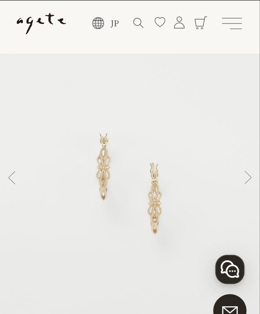 アガットagete ゴールドピアス