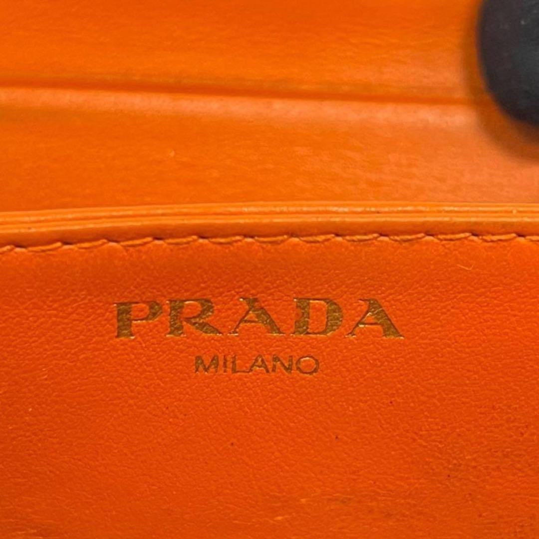 PRADA プラダ　ケース　オレンジ サフィアーノレザー　ミニ財布　46