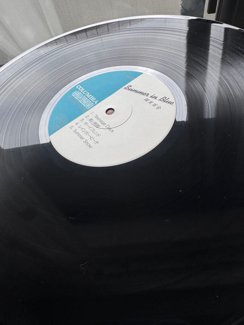 サイン付き！盤超美品　国実百合　SUMMMER IN BLUE レコード　LP