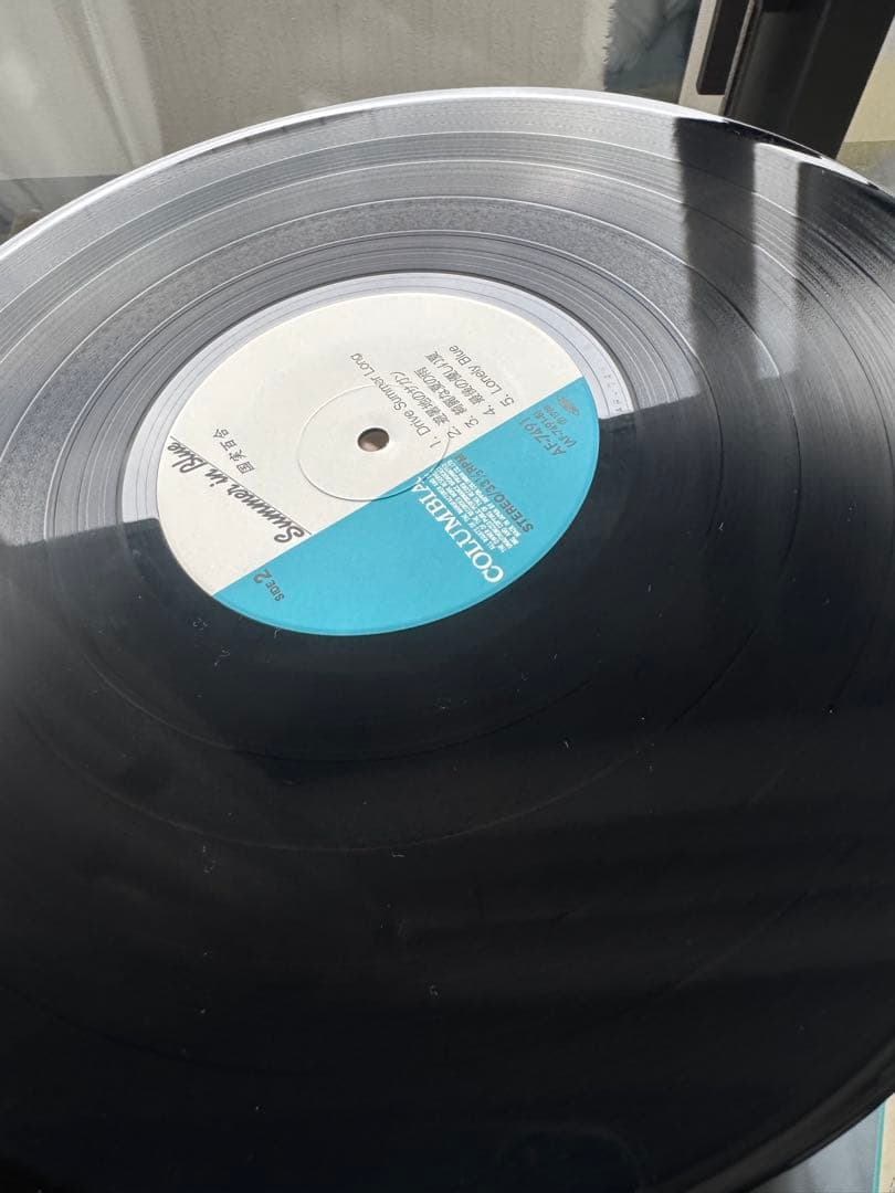 サイン付き！盤超美品　国実百合　SUMMMER IN BLUE レコード　LP