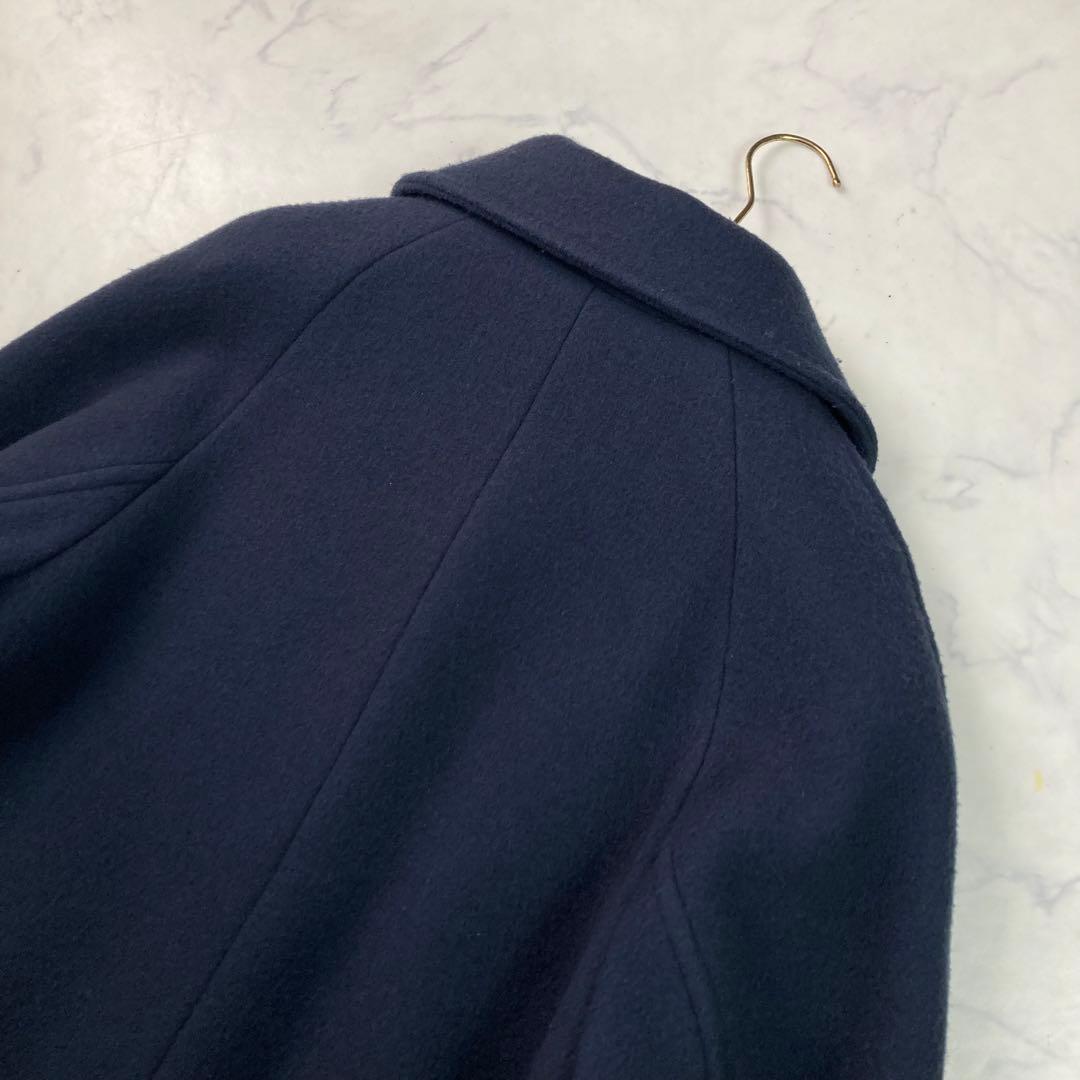 FRAY I.D スタンドカラーバルマカンコート ロング ネイビー