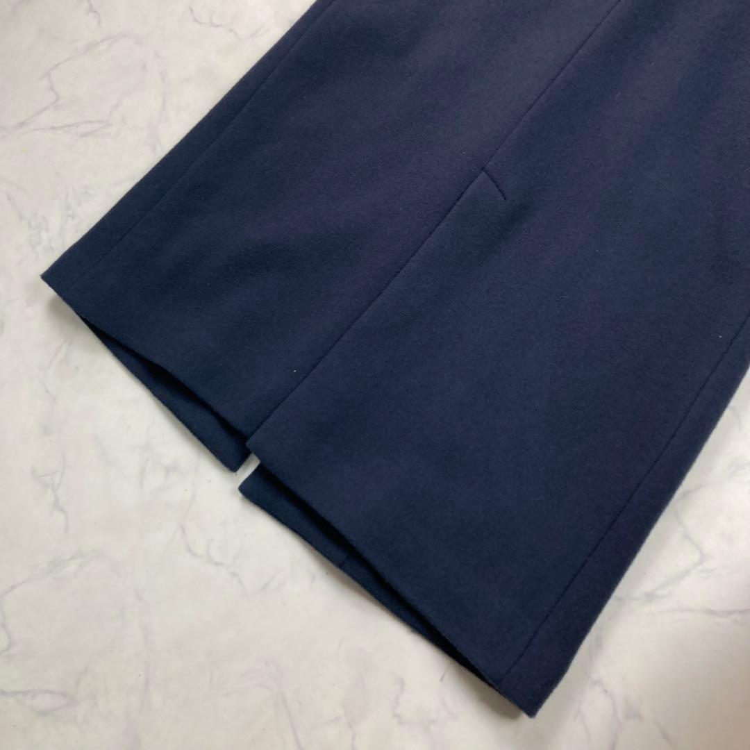 FRAY I.D スタンドカラーバルマカンコート ロング ネイビー