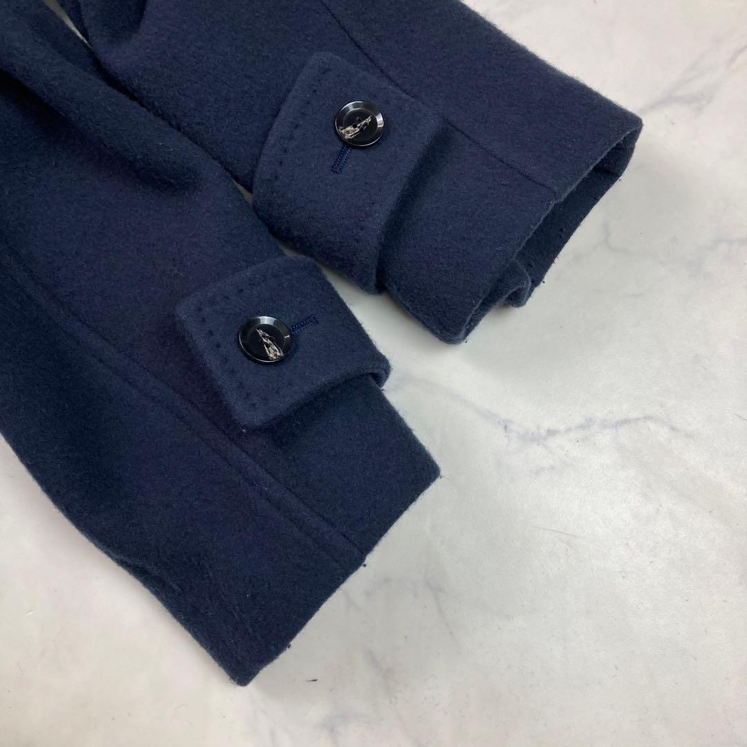 FRAY I.D スタンドカラーバルマカンコート ロング ネイビー