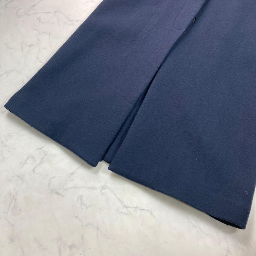 FRAY I.D スタンドカラーバルマカンコート ロング ネイビー