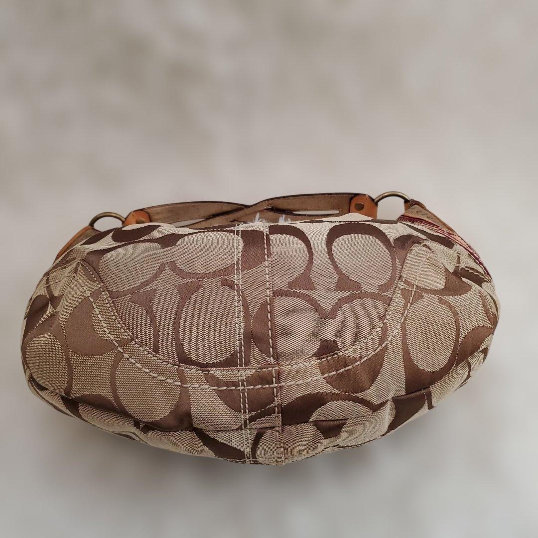 ⭐極美⭐COACH シグネクチャー パッチワーク ハーフムーン ショルダーバッグ