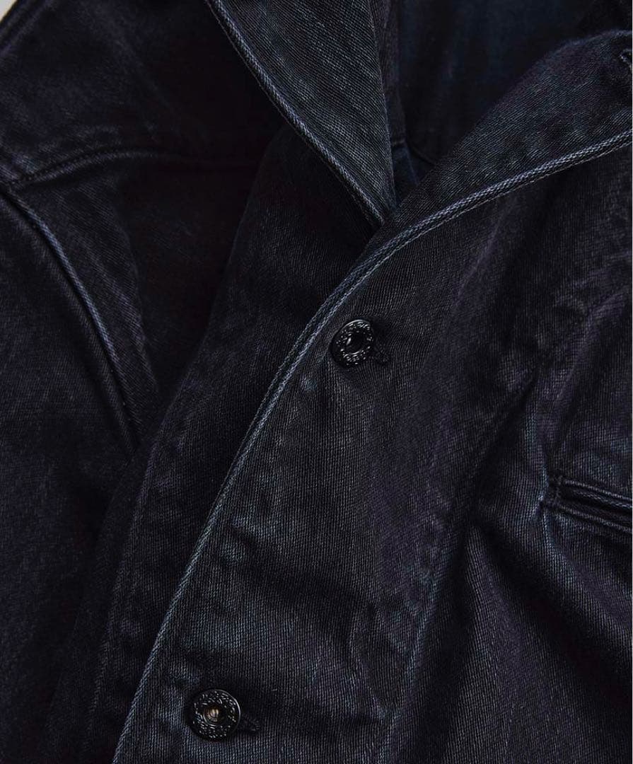 ナイスネス　B.rollo ブラックサテンワークジャケット