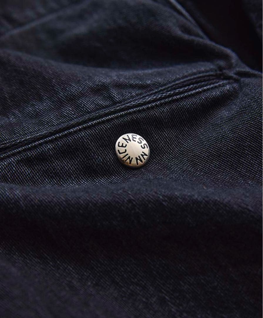 ナイスネス　B.rollo ブラックサテンワークジャケット