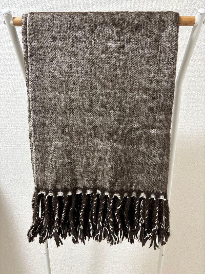 CTHY ヤクウールフリンジストール　ダークブラウン