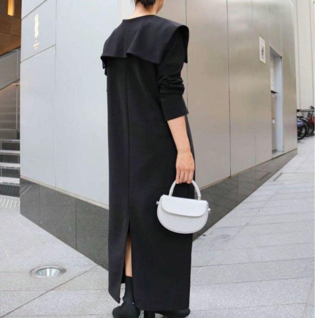 美品 MARIA セーラーパールドレス ワンピース　パール　ブラック