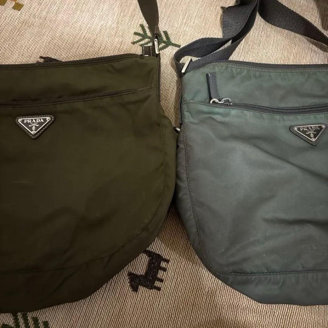 PRADA カーキ　ショルダーバッグ