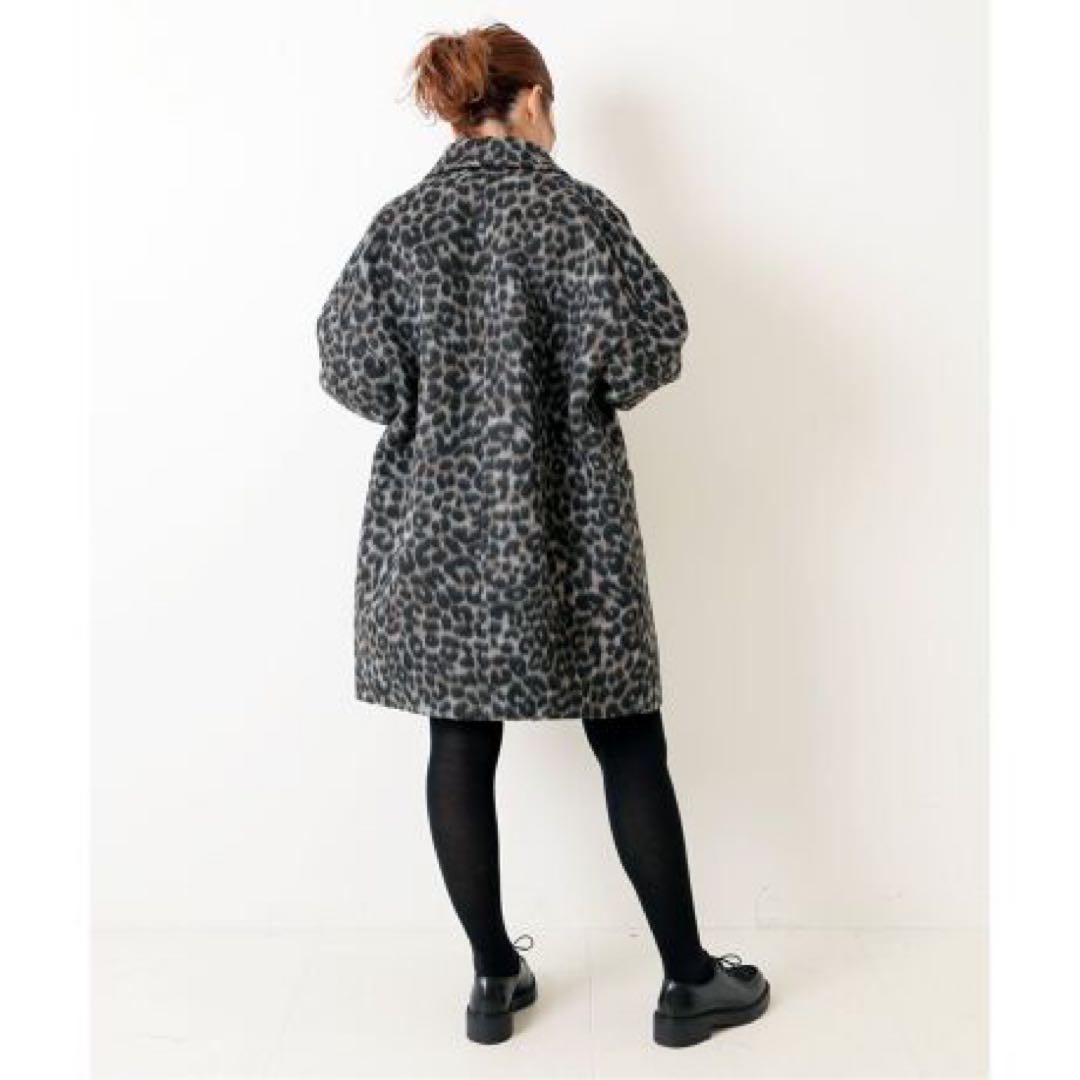 Spick and Span レオパードシャギーバルカラーコート