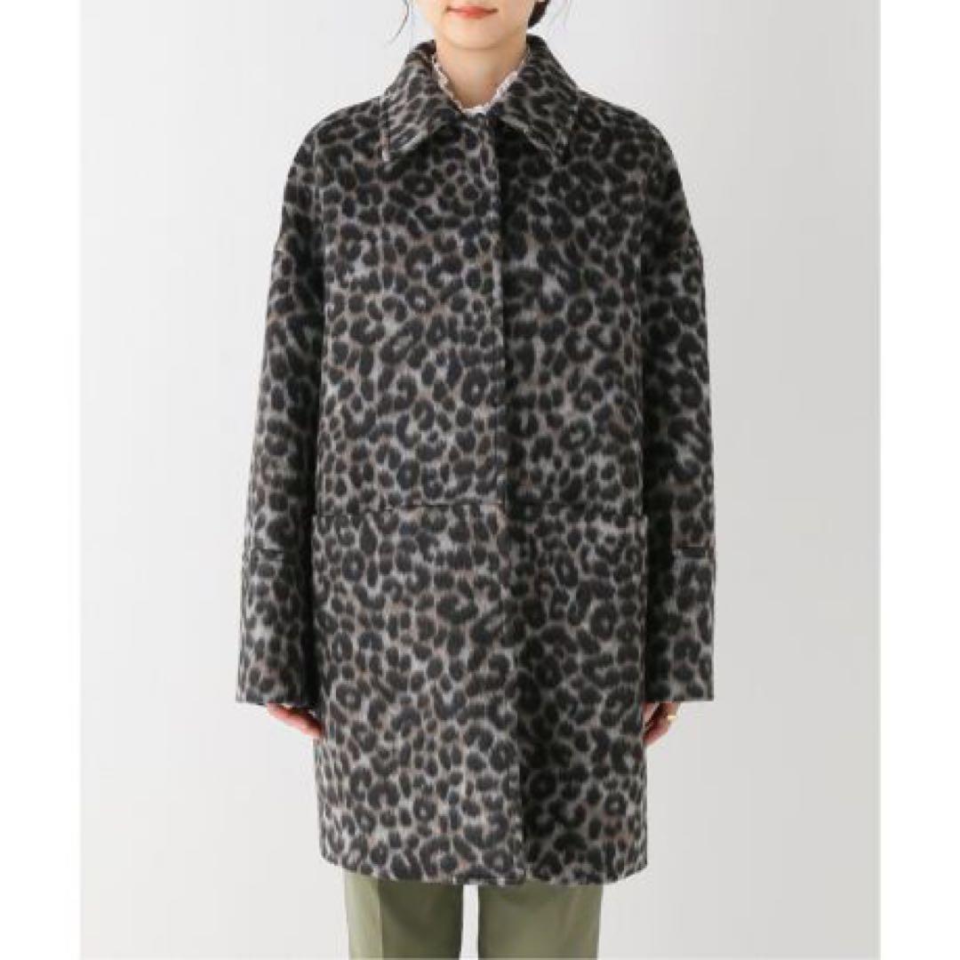 Spick and Span レオパードシャギーバルカラーコート