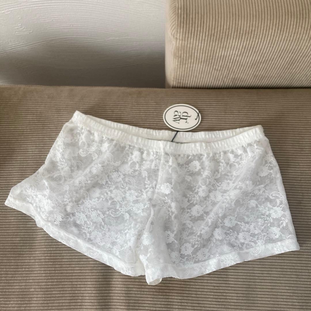 draw drawers レースミニボトム