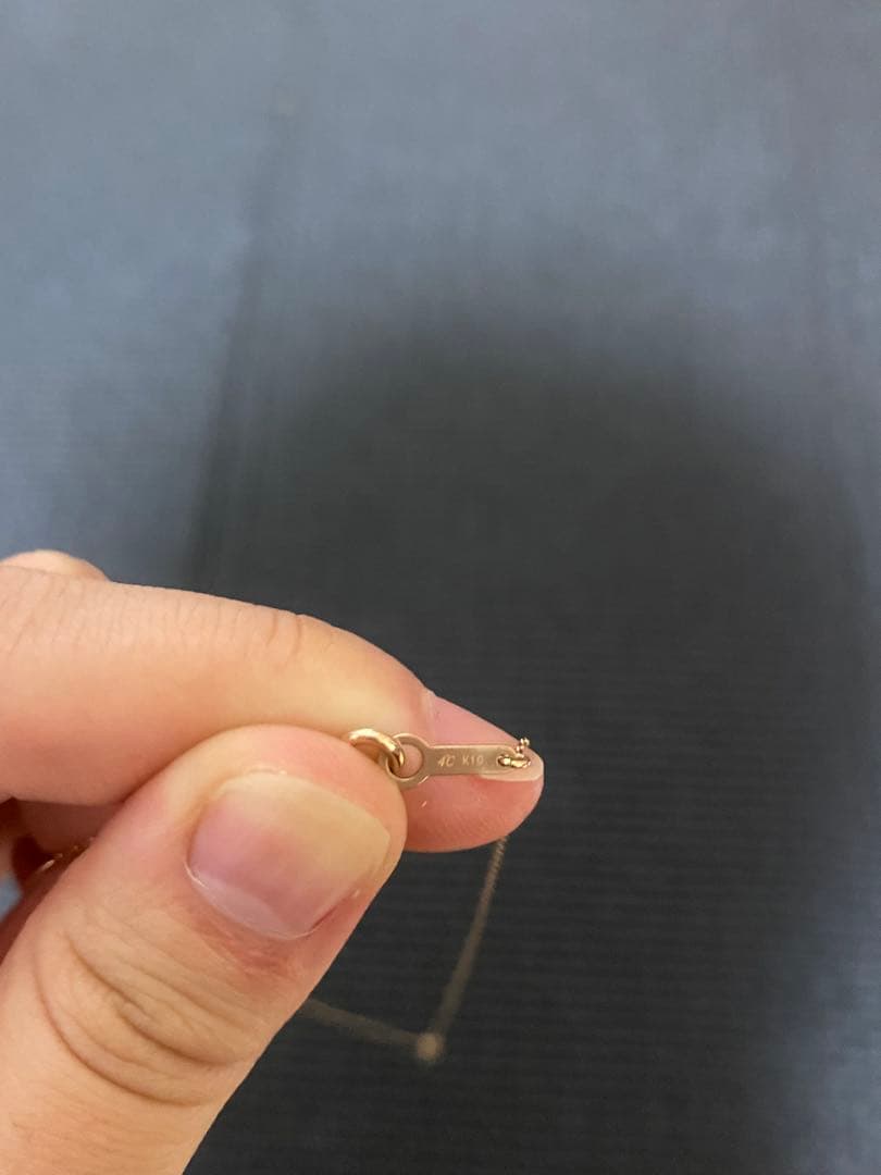 ４℃ ピンクゴールド ドロップ型ネックレス ケース付き