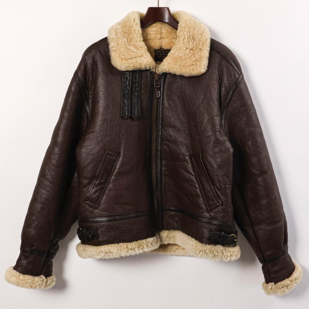 H4491◾️AMP TYPEB-3　レザー90年代ムートンフライトジャケット