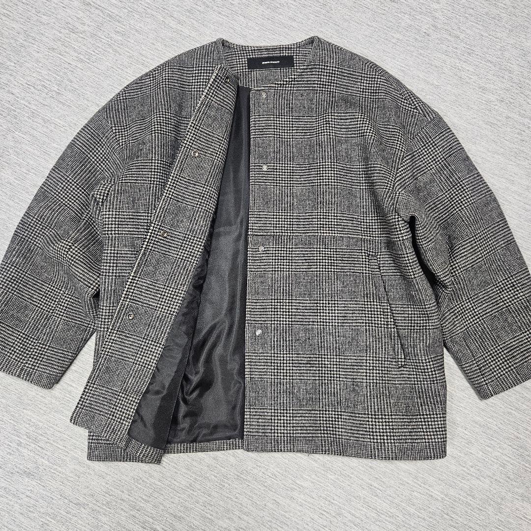 【ピース】スーパー140ビーバーノーカラーショートコート