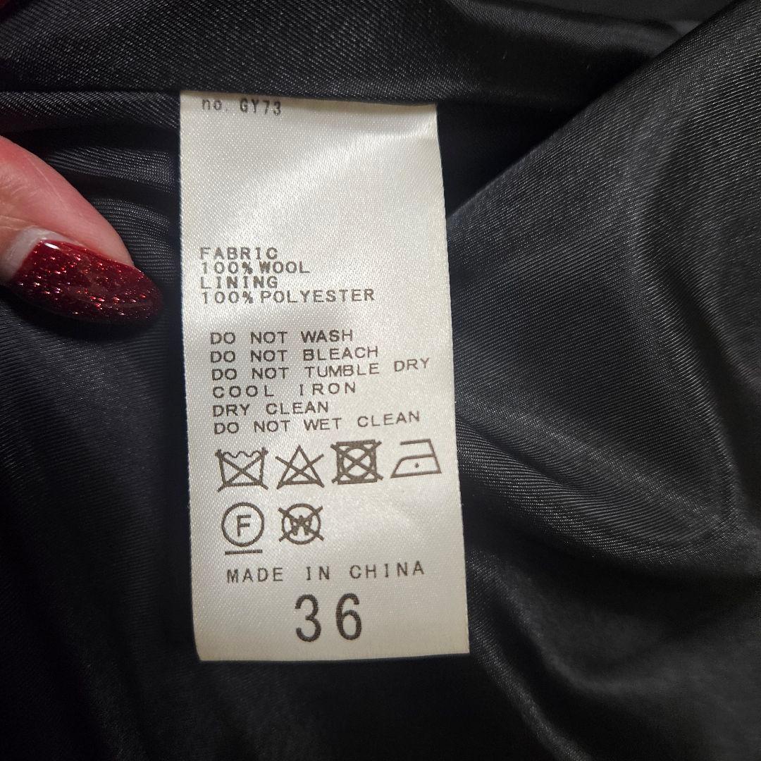 【ピース】スーパー140ビーバーノーカラーショートコート