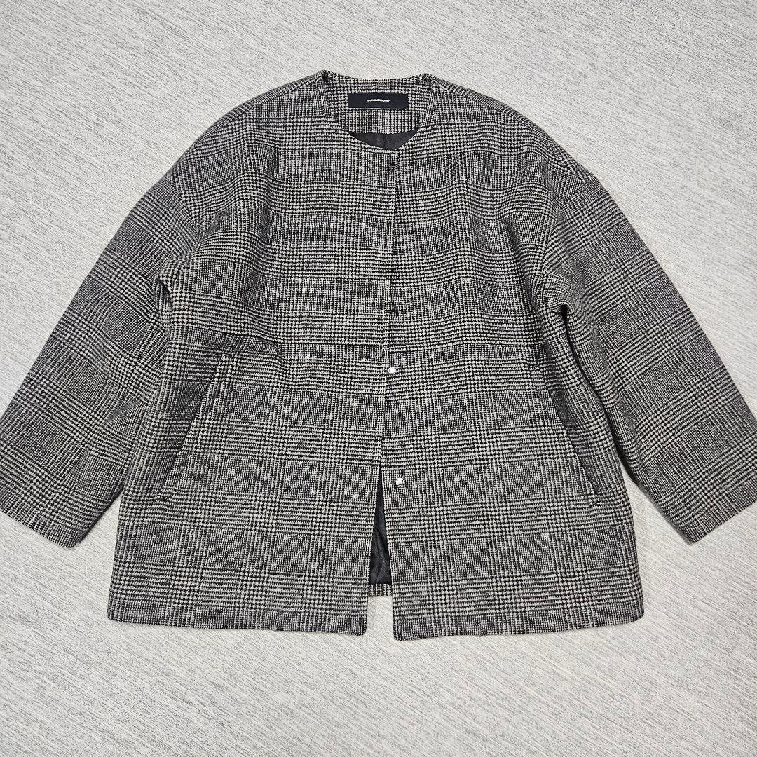 【ピース】スーパー140ビーバーノーカラーショートコート