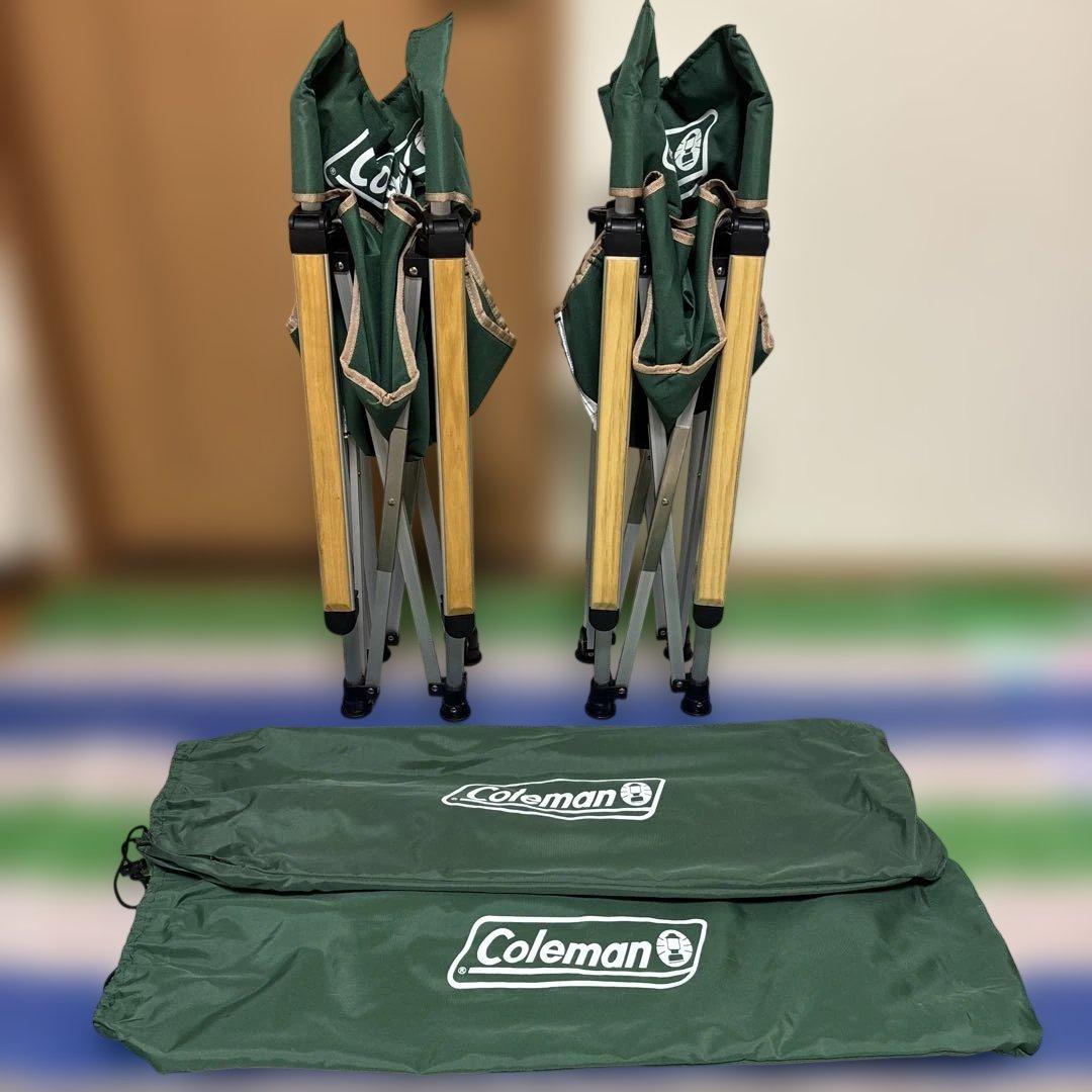 Coleman スリムキャプテンチェア グリーン 2脚セット