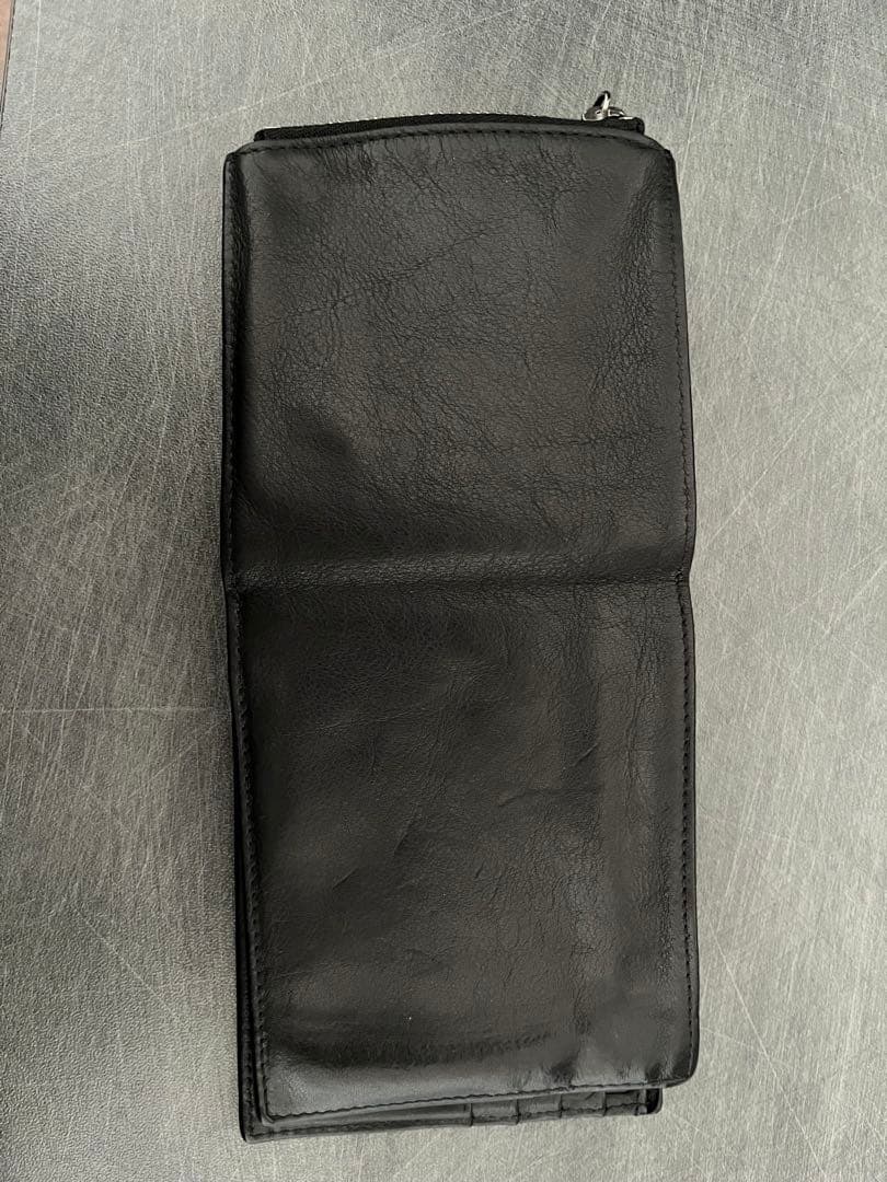 MaisonMargiela ブラックレザー二つ折り財布