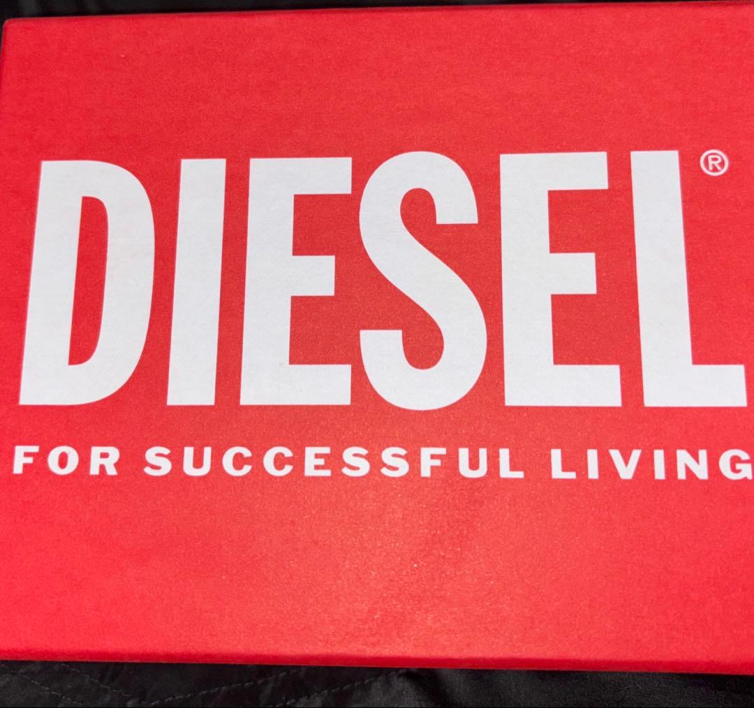 美品‼️DIESEL ブラックレザー 三つ折り財布