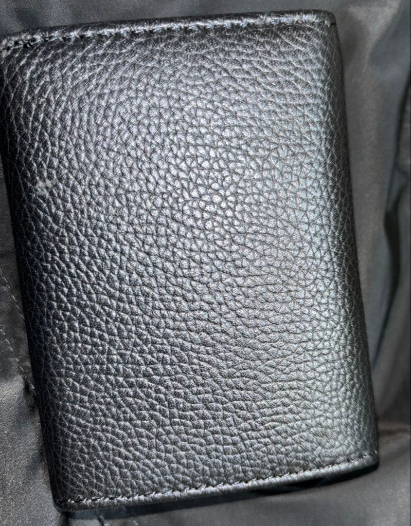 美品‼️DIESEL ブラックレザー 三つ折り財布