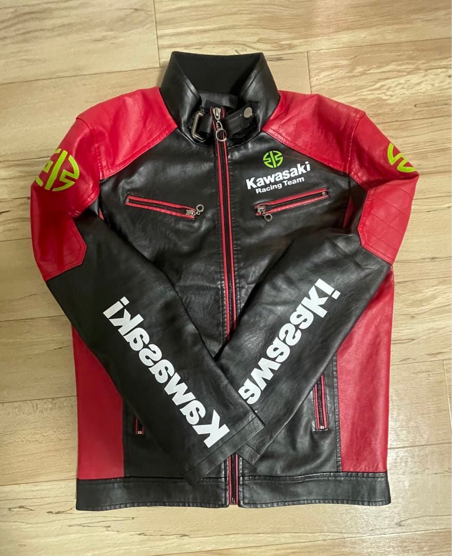 KawasakiRacingTeam PVCレザージャケットM（JP-Lサイズ）