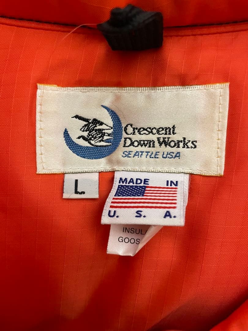 希少アメリカ製 クレセントダウンワークス ダウンベスト Lサイズ ネイビー