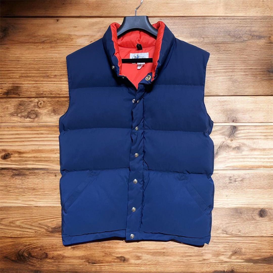 希少アメリカ製 クレセントダウンワークス ダウンベスト Lサイズ ネイビー