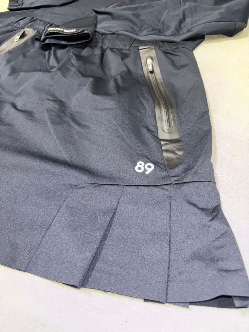 （美品）パーリーゲイツ 、高機能TEXBRID素材、セットアップ、黒色、サイズ0