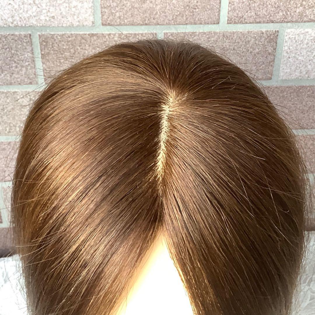 人毛100% 医療用 部分ウィッグ ヘアピース前髪ノーカット ショートストレート