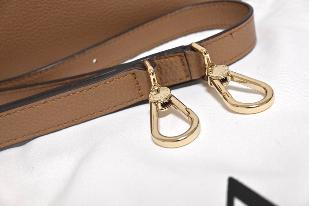 FURLA フルラ 2WAY ハンドバッグ レザー 白 ブラウン レディース