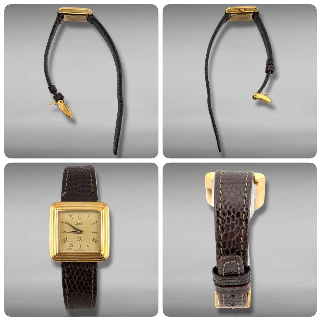 【ケース付】グッチ オールドグッチ スクエア ローマン 純正ベルト 不動