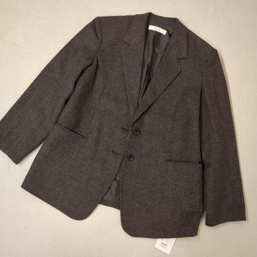 専用出品 anuke Herringbone Wool Jacket ブラウン