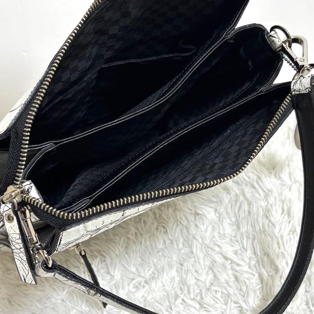 【美品】 JRA クロコダイル ショルダーバッグ 2way スクエア